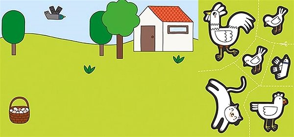colouring page Cut, paint, glue! Farm .