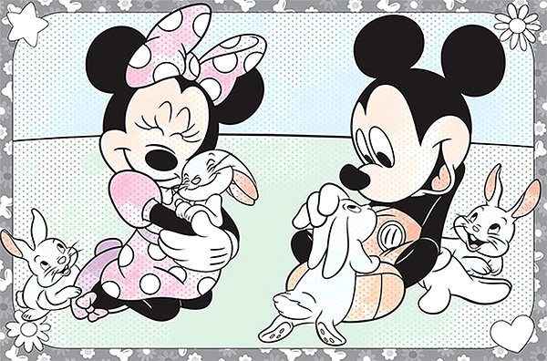 colouring page Paint with water A4 Minnie .