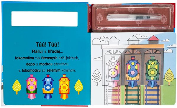 colouring page Water colouring Trains .