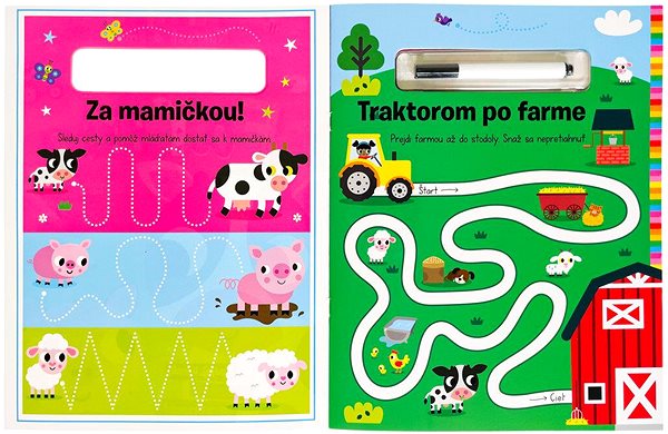 colouring page Farm Draw and erase .