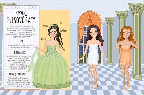 colouring page Dress the girls as princesses.