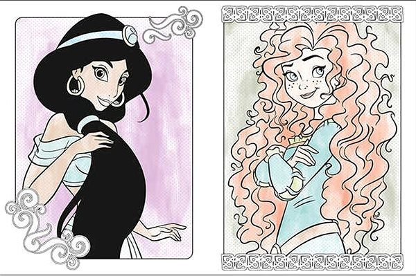 colouring page Paint with water Disney Princesses.