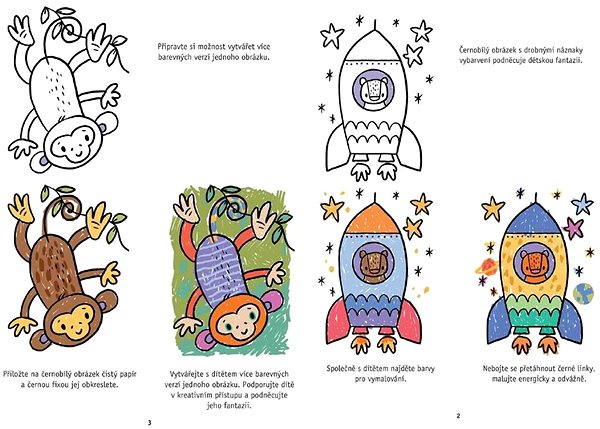 colouring page Start painting Happy palette .