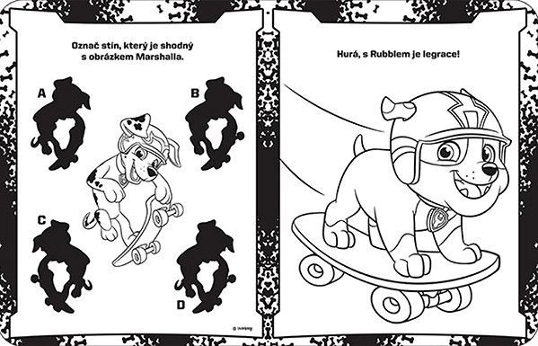 colouring books 100 stickers with colouring pages Paw Patrol.