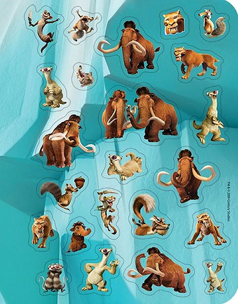 colouring book 100 stickers with colouring pages Ice Age.