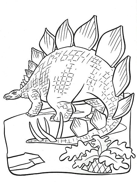 colouring pages Cheerful crayon Dinosaurs.