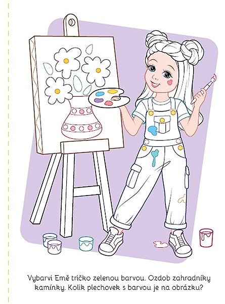 colouring pages Charming models: colouring book with rhinestones.