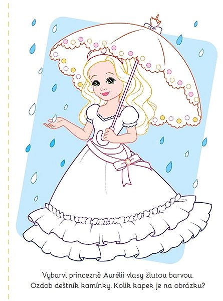 colouring pages Charming Princesses: colouring book with rhinestones.