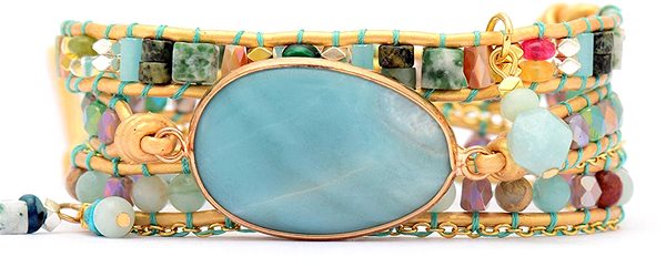 Flor de Cristal Wrap Bracelet Light Amazonite - Inspiration.