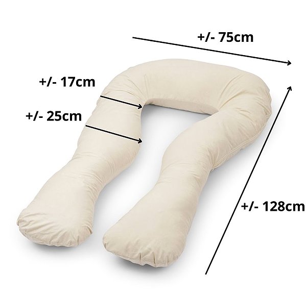 Flumi U-shaped pregnancy and nursing pillow, beige