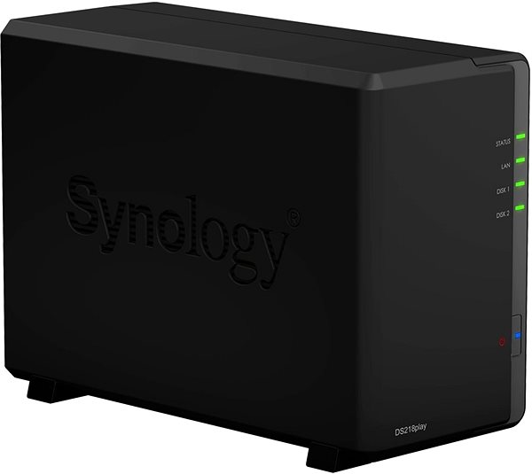 NAS Synology DS218play 2× 6TB RED Bočný pohľad
