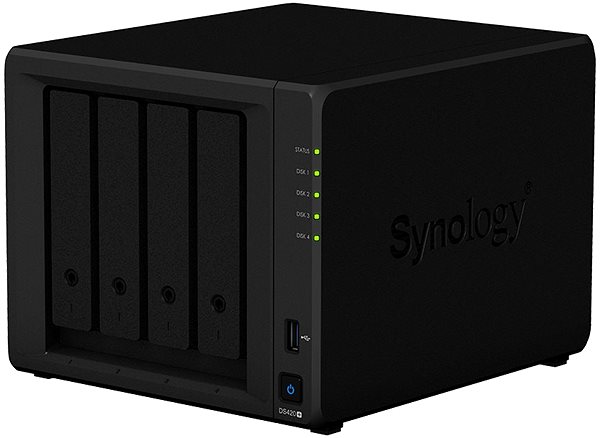  NAS  Synology DS420+ Lateral view