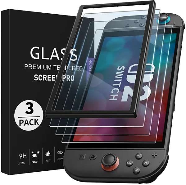Glass Screen Protector FUNLAB Screen Protector (3 pcs + Film App Tool) – Nintendo Switch 2 ...