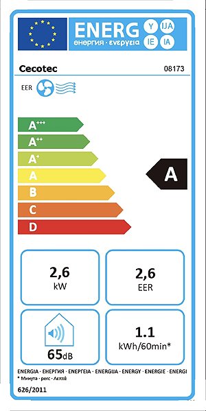 Portable Air Conditioner Cecotec ForceClima 9100 Soundless Energy label