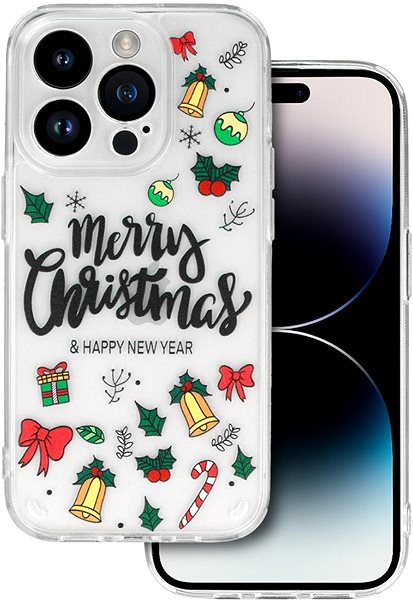 Kryt na mobil Tel Protect Christmas iPhone 15 Pro - vzor 3 Vianočné ozdoby ...