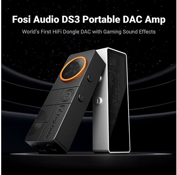 Fosi Audio DS3 headphone amplifier, silver.