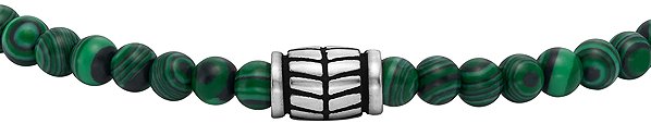Fossil Men's Beaded Bracelet Malachite JF04415040.
