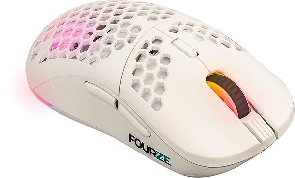Gaming-Maus Fourze GM900 Wireless Gaming Mouse White Mermale/Technologie