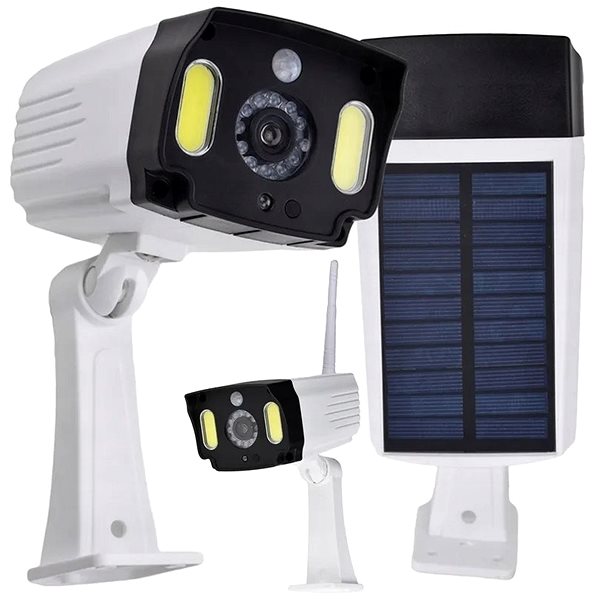 IP kamera Foxter 2538 Atrapa kamery LED solárna, senzor pohybu 20 W biela ...