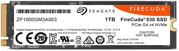 SSD meghajtó Seagate FireCuda 530 1TB Hátoldal