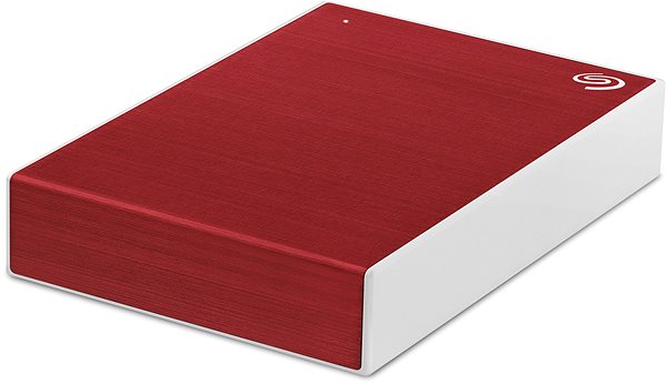 External Hard Drive Seagate One Touch Portable 1TB, Red Lateral view