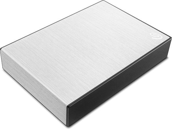 External Hard Drive Seagate One Touch Portable 2TB, Silver Lateral view