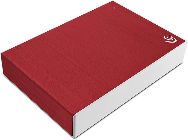 External Hard Drive Seagate One Touch Portable 4TB, Red Lateral view