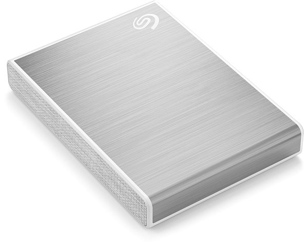 Externý disk Seagate One Touch Portable SSD 500 GB, strieborný Bočný pohľad