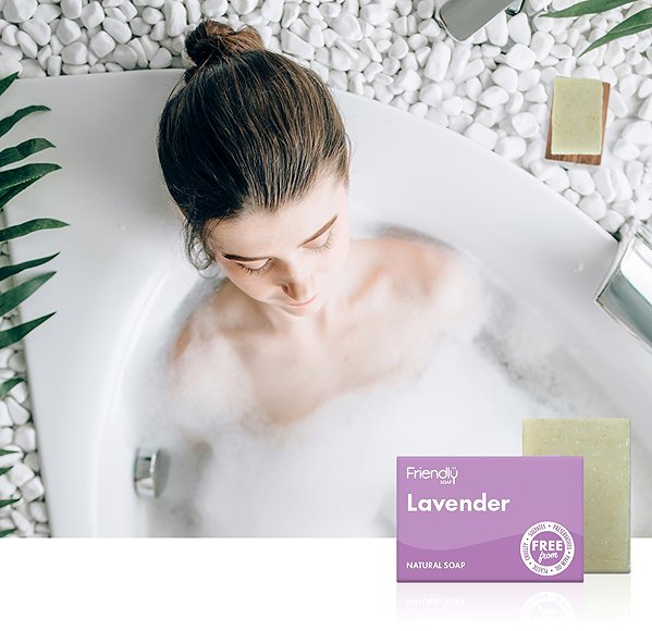 Solid Soap Friendly Soap natural lavender 7 pcs zero waste packaging .