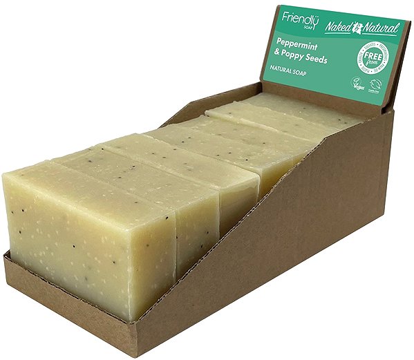 Solid Soap Friendly Soap natural mint and poppy 7 pcs zero waste packaging .