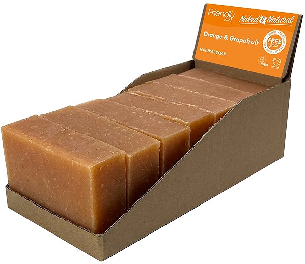Solid soap Friendly Soap natural orange and grapefruit 7 pcs zero waste packaging .