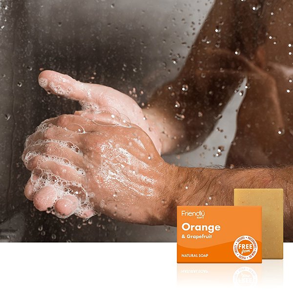 Solid soap Friendly Soap natural orange and grapefruit 7 pcs zero waste packaging .