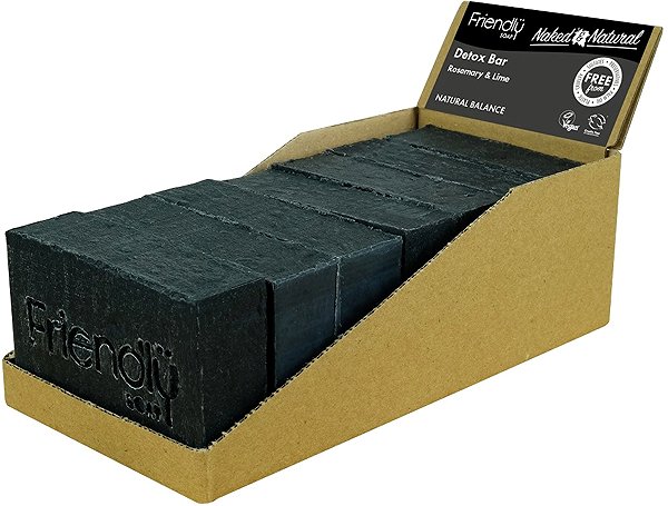 Solid soap Friendly Soap natural detoxifying rosemary and lime 7 pcs zero waste packaging .