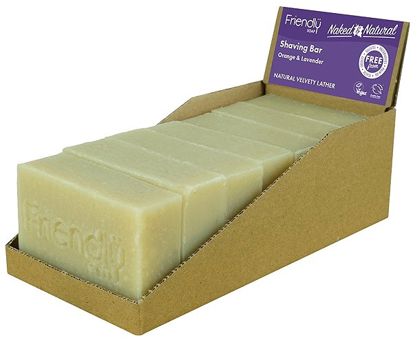 Solid Soap Friendly Soap natural shaving soap orange and lavender 7 pcs zero waste packaging .