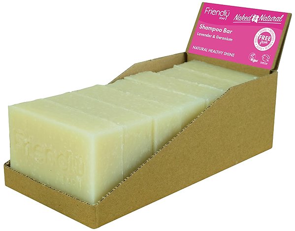 Solid soap Friendly Soap natural for hair lavender and geranium 7 pcs zero waste packaging .