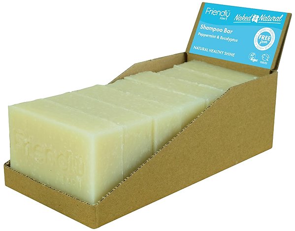 Solid soap Friendly Soap natural for hair mint and eucalyptus 7 pcs zero waste packaging.