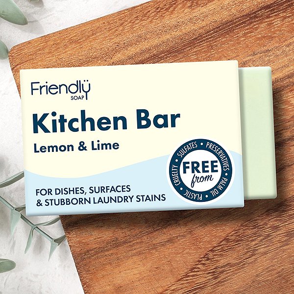 Solid soap Friendly Soap natural multifunctional lemon and lime 7 pcs zero waste packaging .