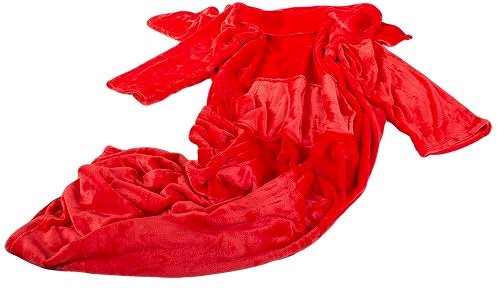 Deka Verk 24306 Flísová deka s rukávmi červená ...