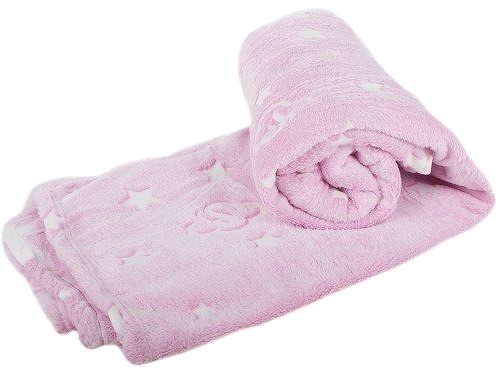 Deka Verk 24307 Fleecová deka s rukávmi hviezdy svietiaca ružová ...