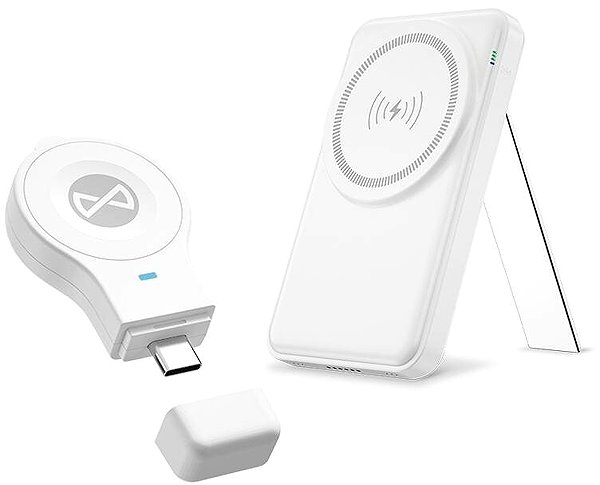 Ladeständer Forever Wireless Ladestation mit Powerbank 5in1 MACS-100 weiß ...