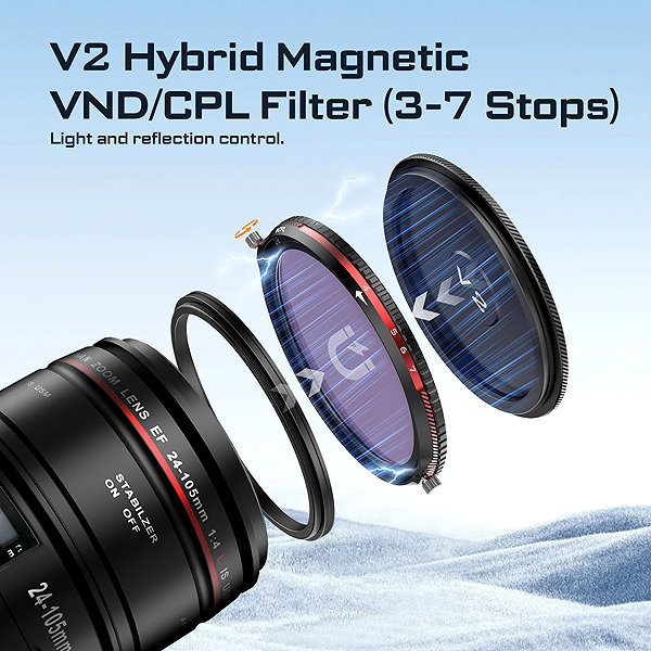 ND-FIlter FREEWELL V2 Series Magnetic Hybrid VND/CPL 3-7 Stops Filter ...