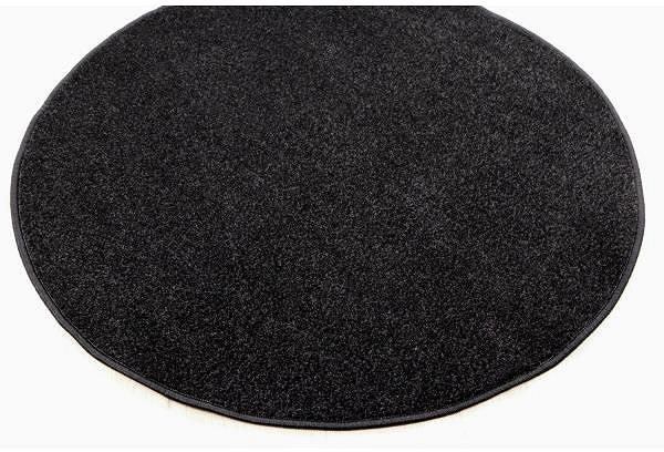 Koberec Vopi Kusový koberec Eton čierny 78 kruh 57 × 57 cm ...