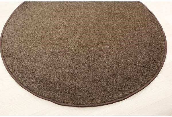 Koberec Vopi Kusový koberec Eton hnedý 97 kruh 250 × 250 cm ...
