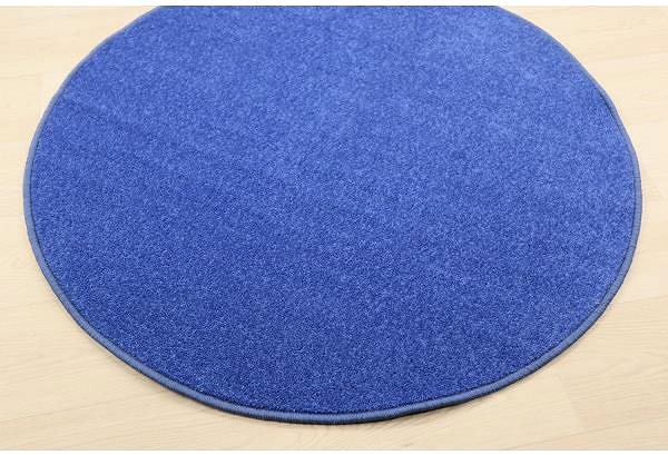 Koberec Vopi Kusový koberec Eton modrý 82 kruh 400 × 400 cm ...