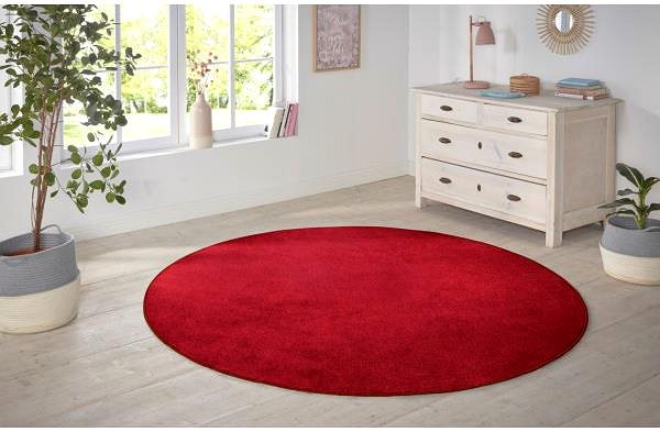 Koberec Hanse Home Collection Kusový koberec Nasty 101151 Rot kruh 200 × 200 cm ...