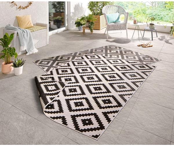 Koberec NORTHRUGS Kusový koberec Twin-Wendeteppiche 103129 schwarz creme, 240 × 340 cm ...