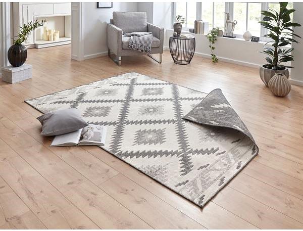 Koberec NORTHRUGS Kusový koberec Twin Supreme 103428 Malibu grey creme, 80 × 350 cm ...