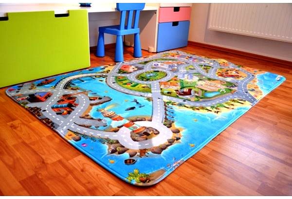 Koberec Vopi Protišmykový kusový koberec Ultra Soft Mesto s pláži 75 × 112 cm ...