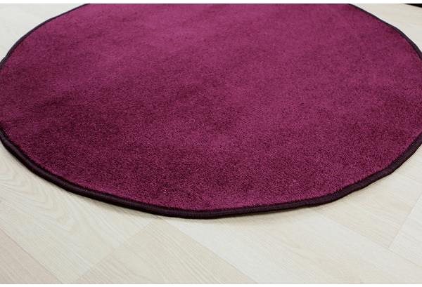 Koberec Vopi Kusový koberec Eton fialový 48 kruh 400 × 400 cm ...