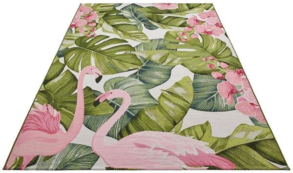 Koberec Hanse Home Collection Kusový koberec Flair 105614 Tropical Flamingo Multicolored, 80 × 165 cm ...